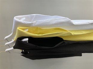 Sarı Vatkalı Bisiklet Yaka Basic T-Shirt