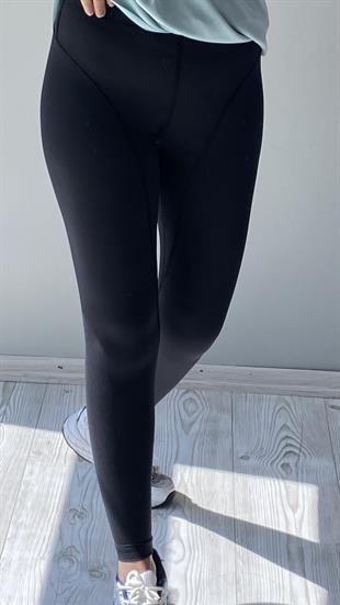 Siyah Oysho Fit Özel Dokulu Dikişli Toparlayıcı Tayt