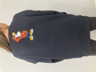Lacivert Mickey Nakışlı Sweatshirt