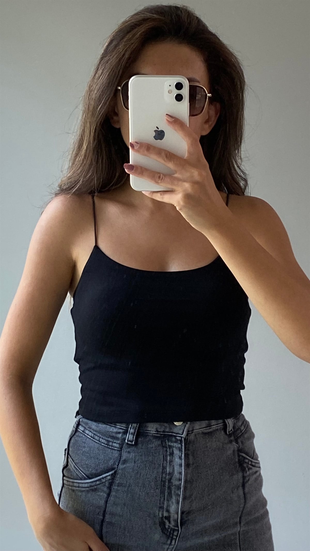 Siyah Lastik Askılı Atlet