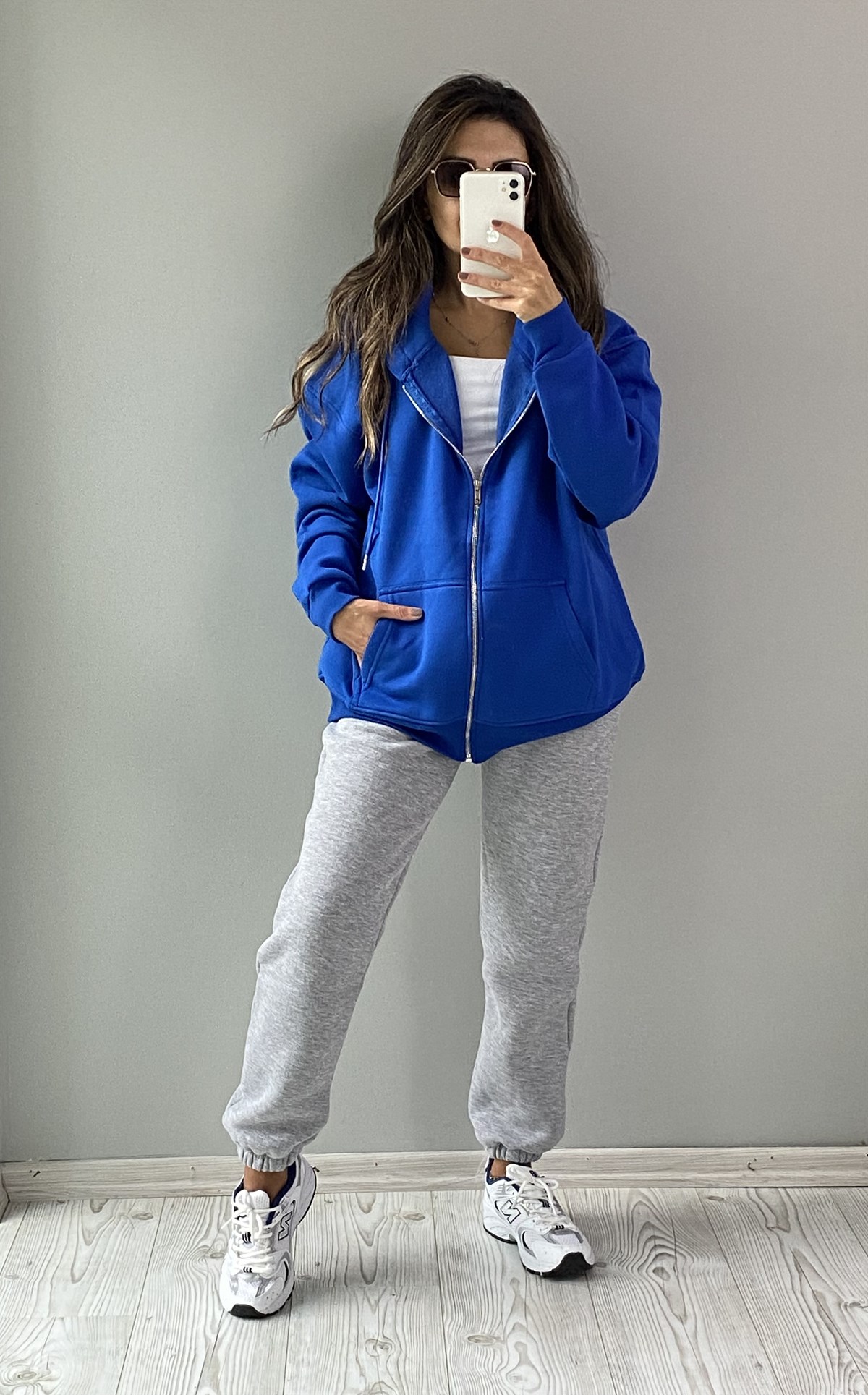 Saks Fermuarlı Basic Sweatshirt