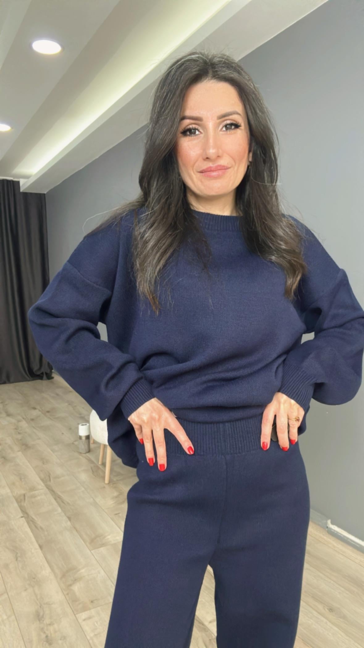 Lacivert Massi Basic Triko Takım