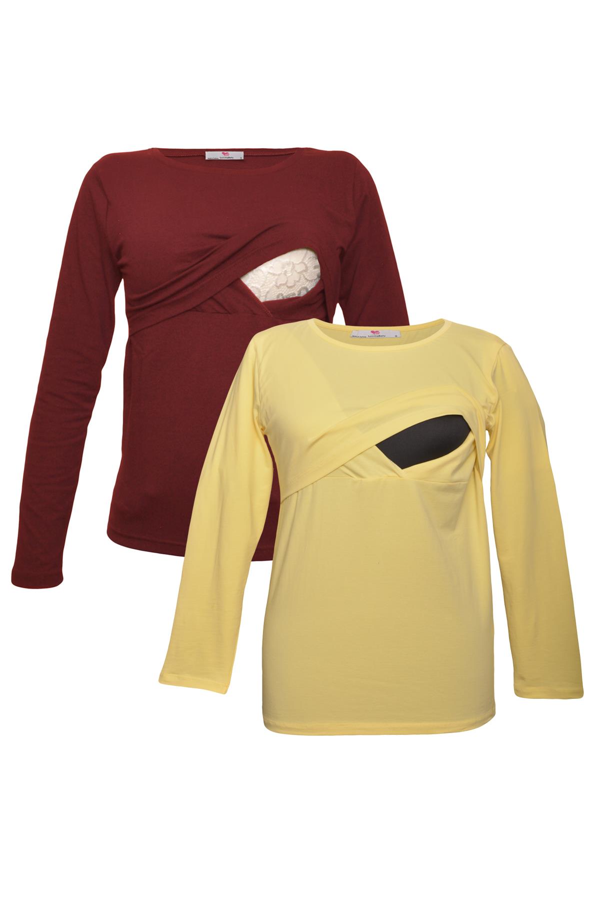 LuvmaBelly MYRA2703_2709 Emzirme tshirt seti