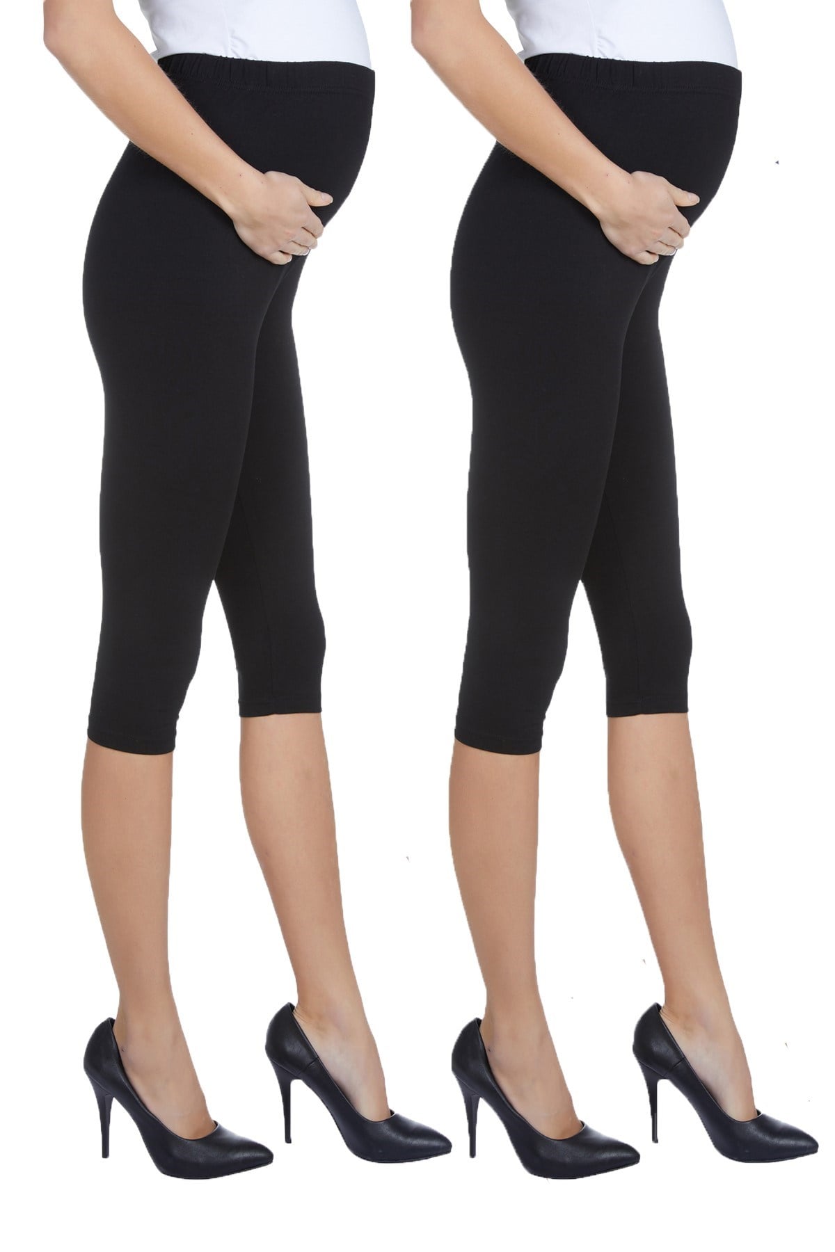 LuvmaBelly MYRA8003_8010 Beli Ayarlanabilir Hamile Kapri Tayt Seti