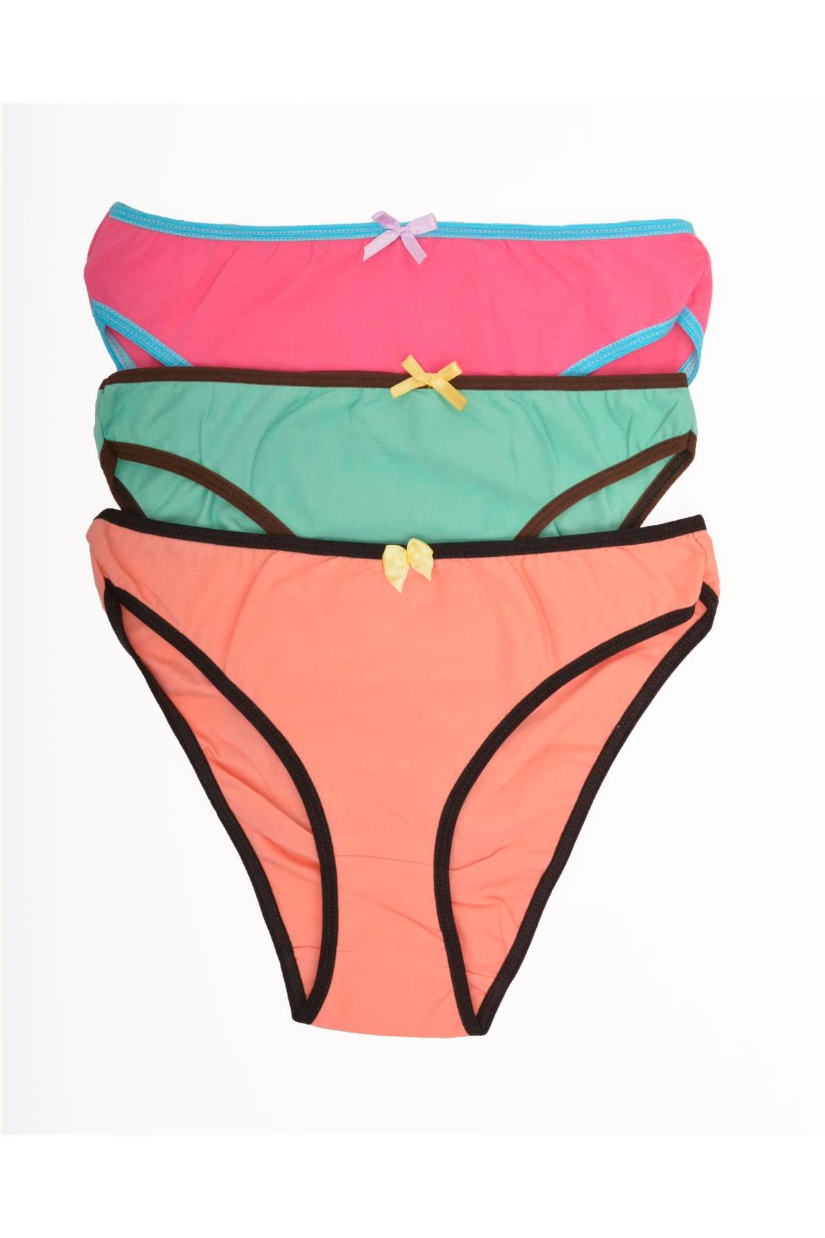 Palena DON20202 - Kadın Pamuklu Puantiyeli Bikini Külot 3'lü Set