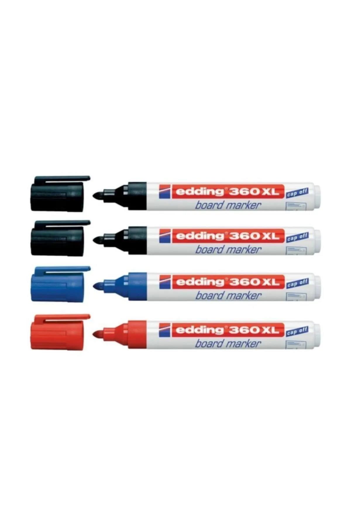 Edding 360 Xl Doldurulabilir Beyaz Tahta Kalemi 4 Lü 2 Siyah 1 Kırmızı 1 Mavi EDDNG360-4-211