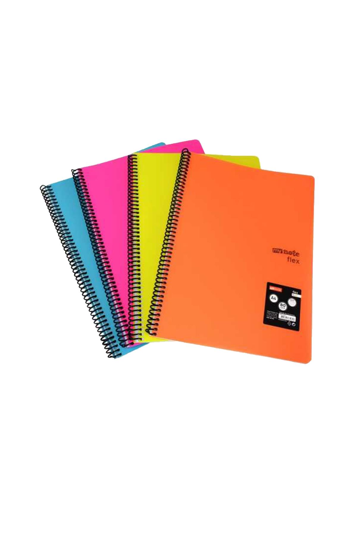 everart my note Defter A4 96 Yaprak 4 Adet (2 Kare+2Çizgili) Spiralli Pp Kapak everartdefter7