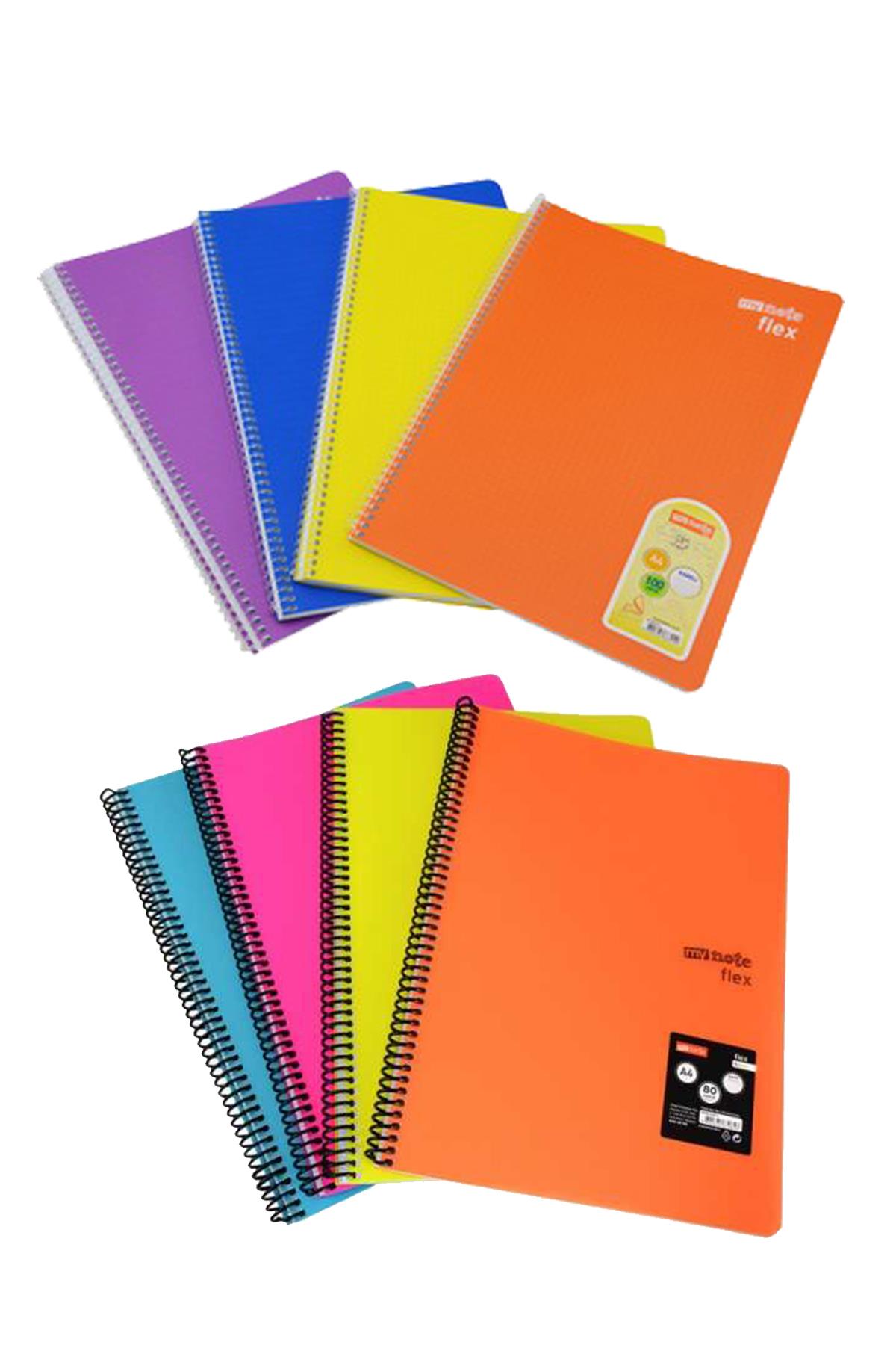 everart Mynote Defter A4 60 Yaprak 8 Adet (4 Kare+4Çizgili) Spiralli Pp Kapak everartdefter2