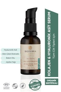 Bioterra Organik Kolajen Destekleyici Hyaluronik Asit Serum 30 Ml