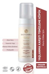 Bioterra Organik Sertifikalı Kolajen Destekleyici Yaşlanma Karşıtı Temizleme Köpüğü 150 ml 
