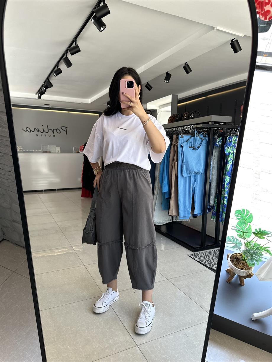 Antrasit Gabardin Şalvar Pantolon