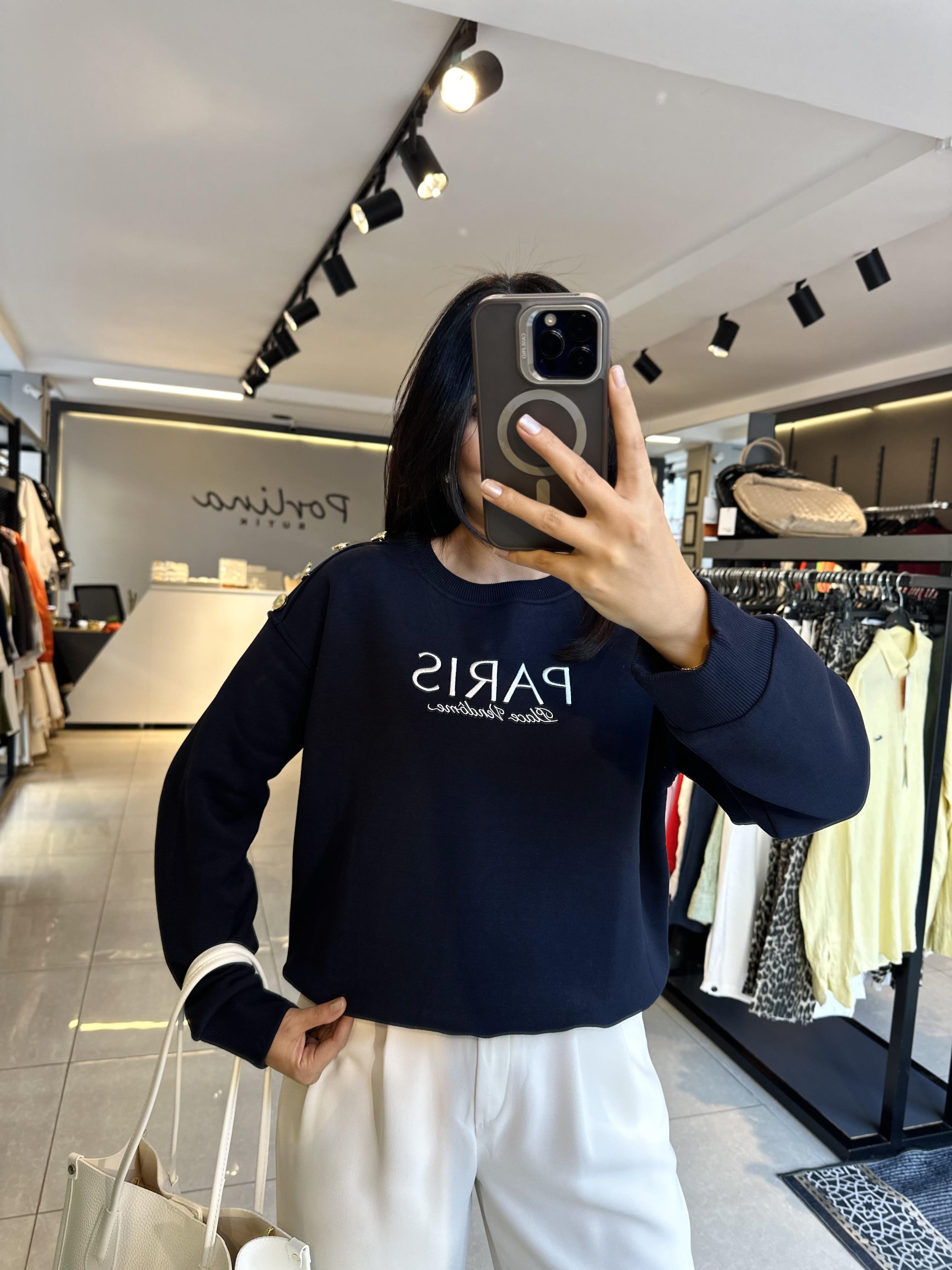 Lacivert Orjinal Marka Sweat