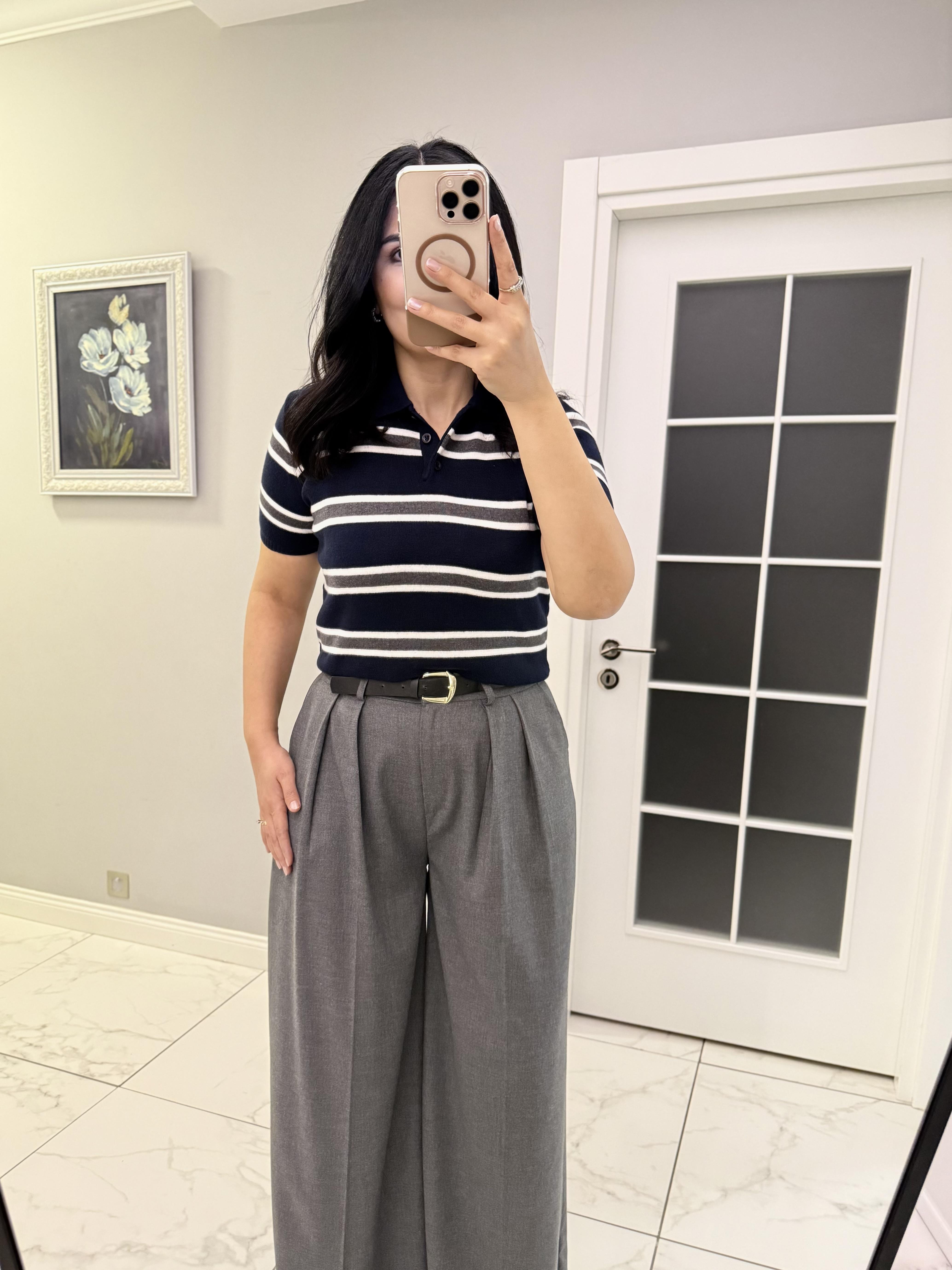 Lacivert Polo Yaka Massi Triko