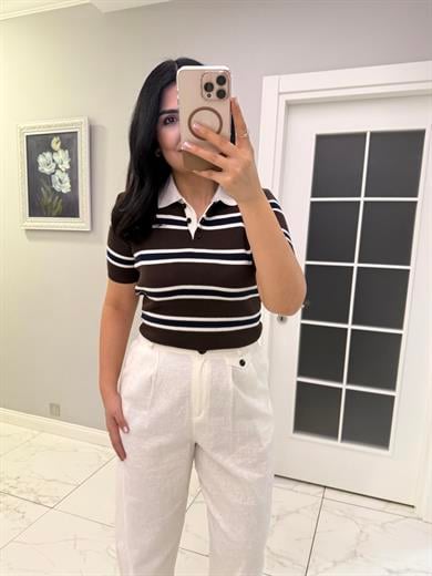 Kahve Polo Yaka Massi Triko