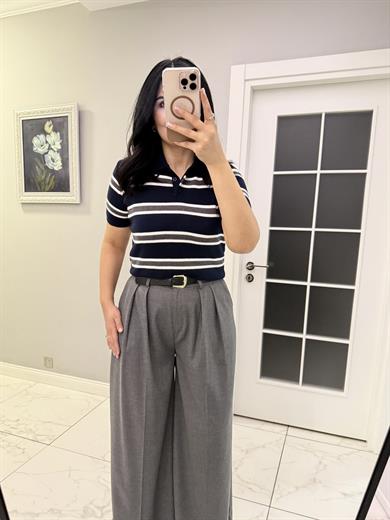 Lacivert Polo Yaka Massi Triko