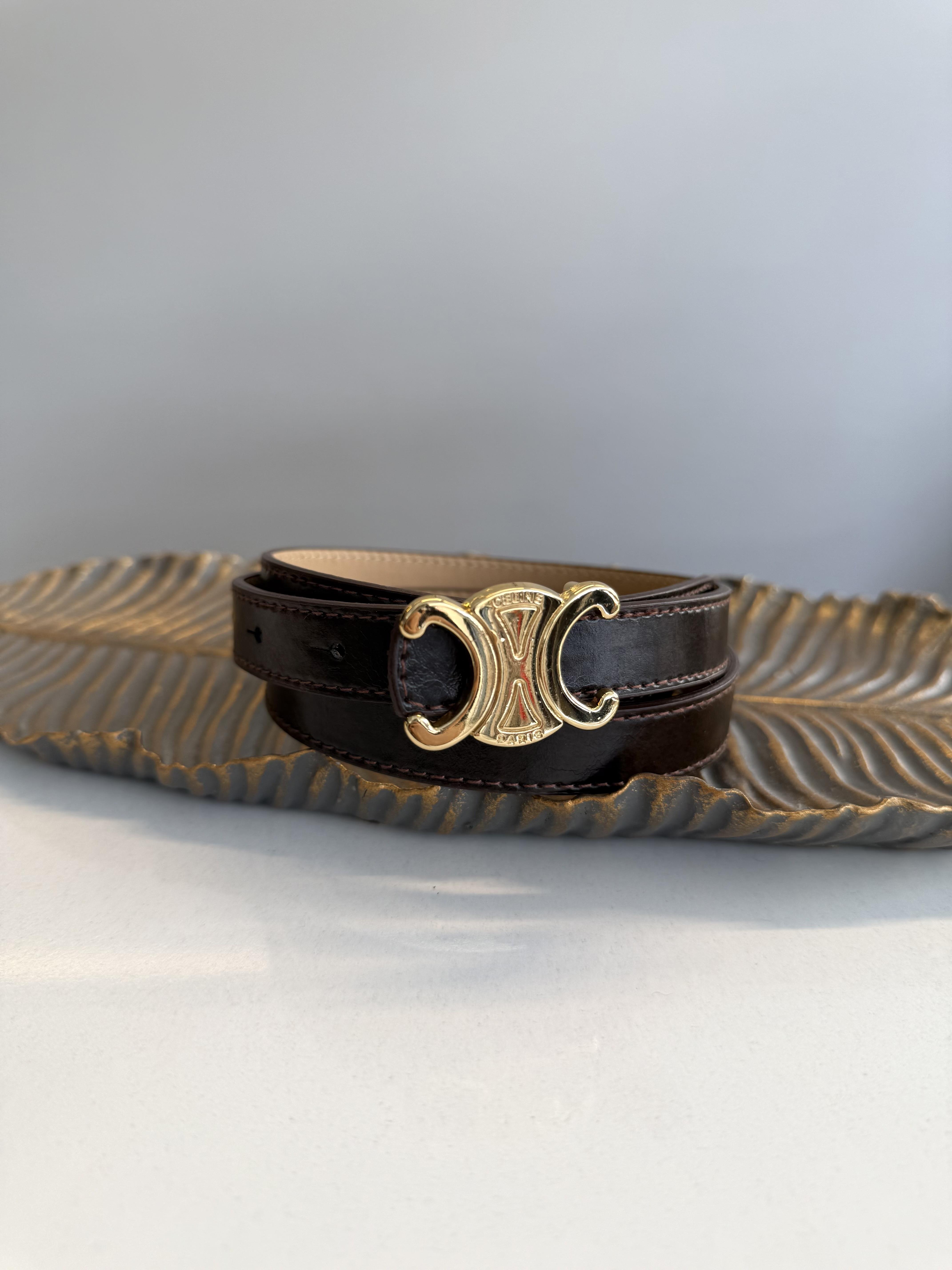 Acı Kahve Gold Celine Tokalı Kemer