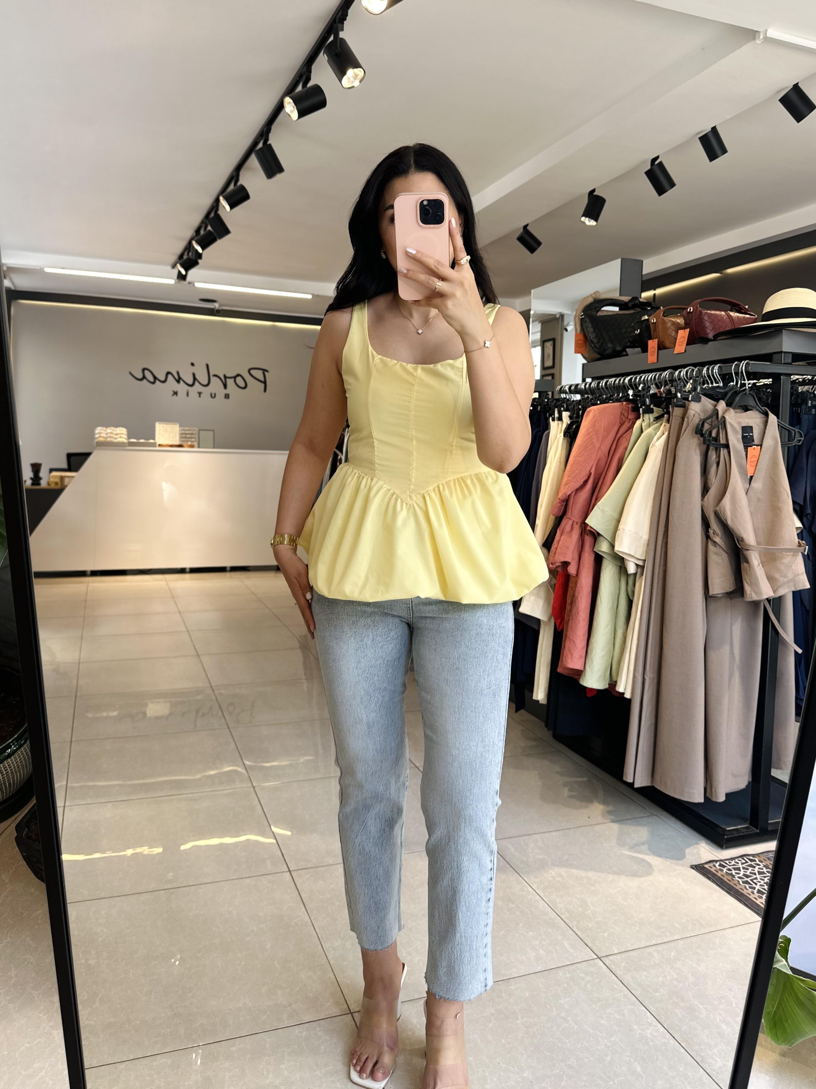 Açık Mavi ZR Kesik Paça Boyfit Jean