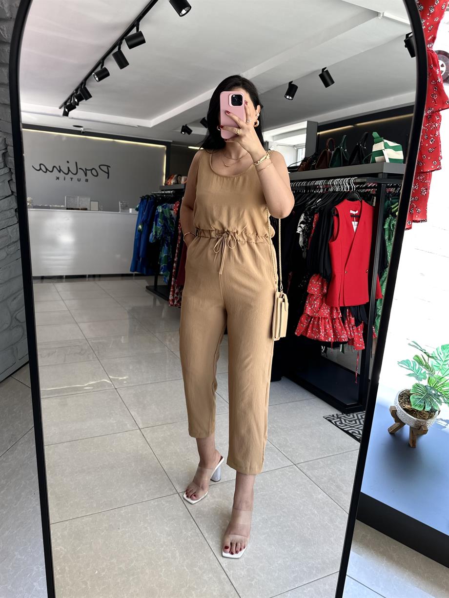 Camel İp Sıkmalı Tulum