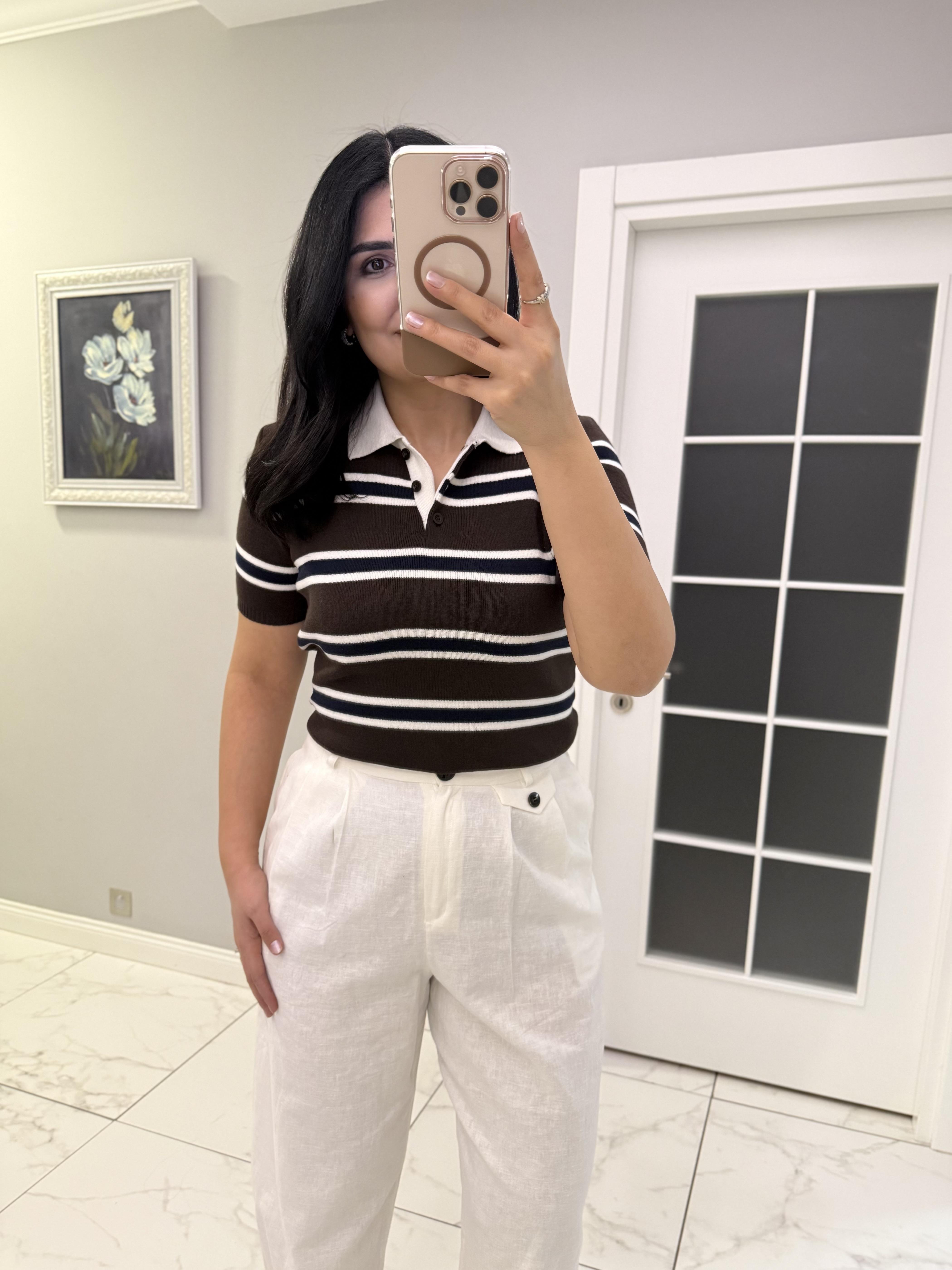 Kahve Polo Yaka Massi Triko