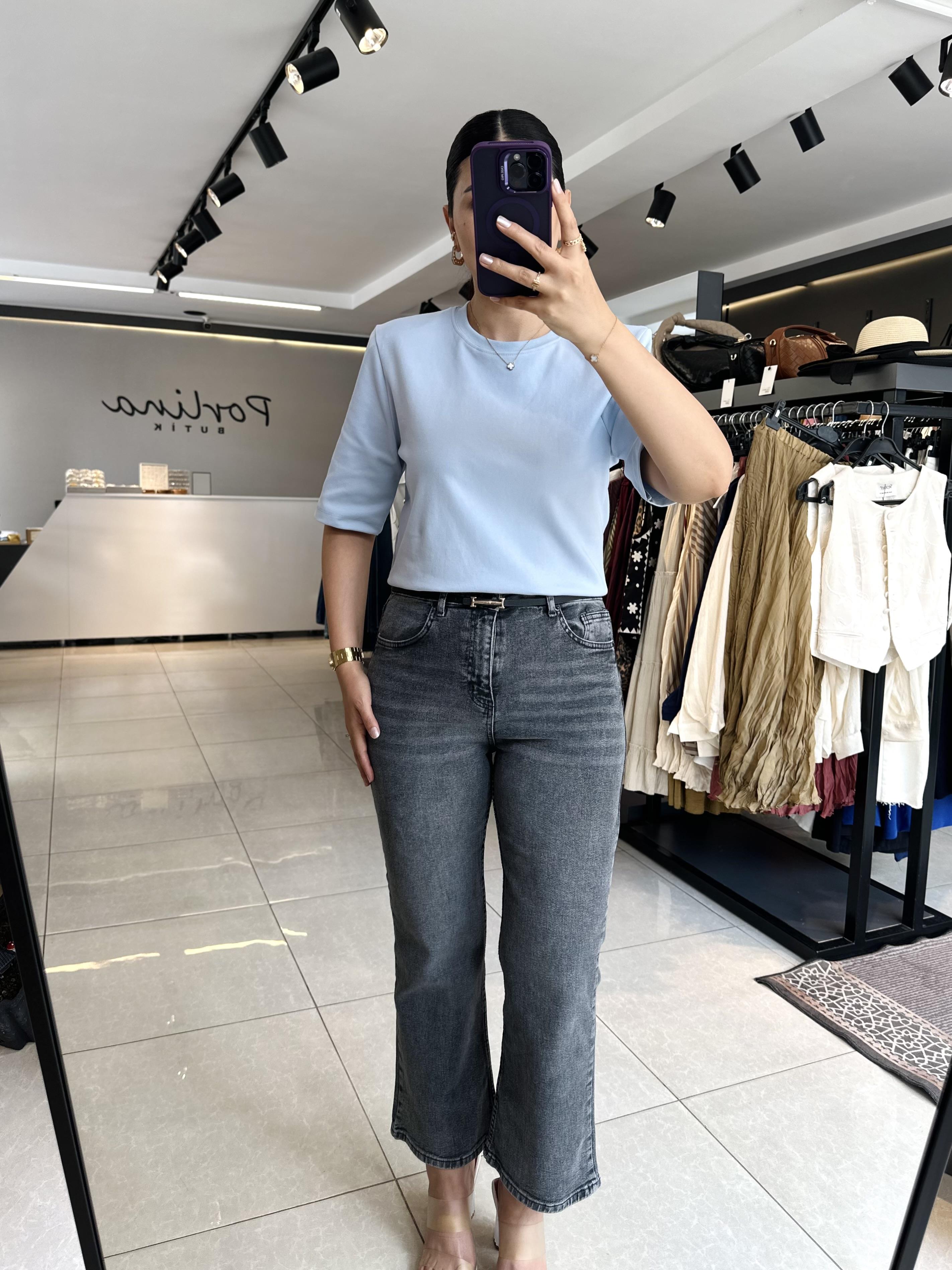 Mavi Vatkalı Tshirt