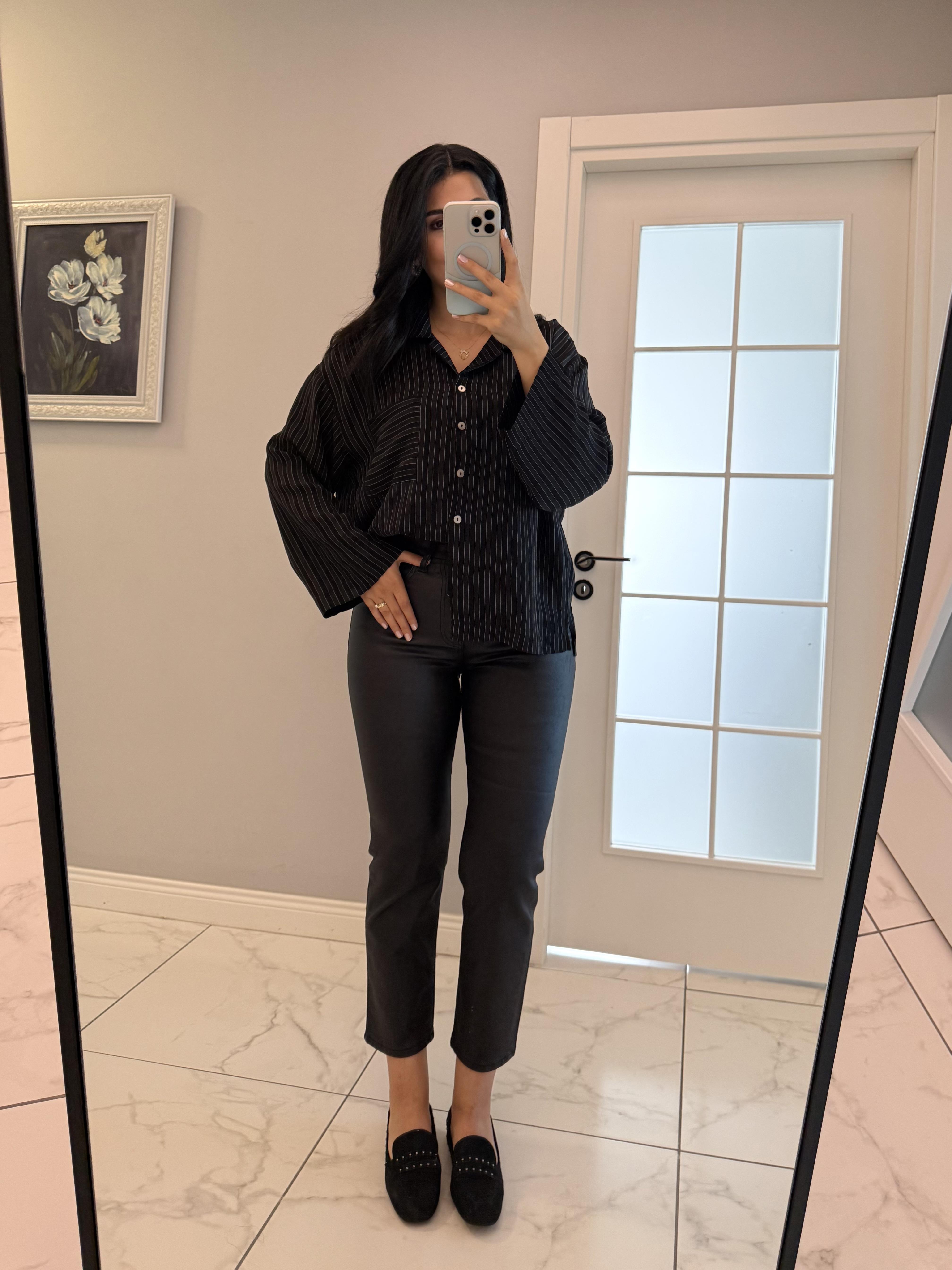 Siyah ZR Mumlu Boyfit Jean