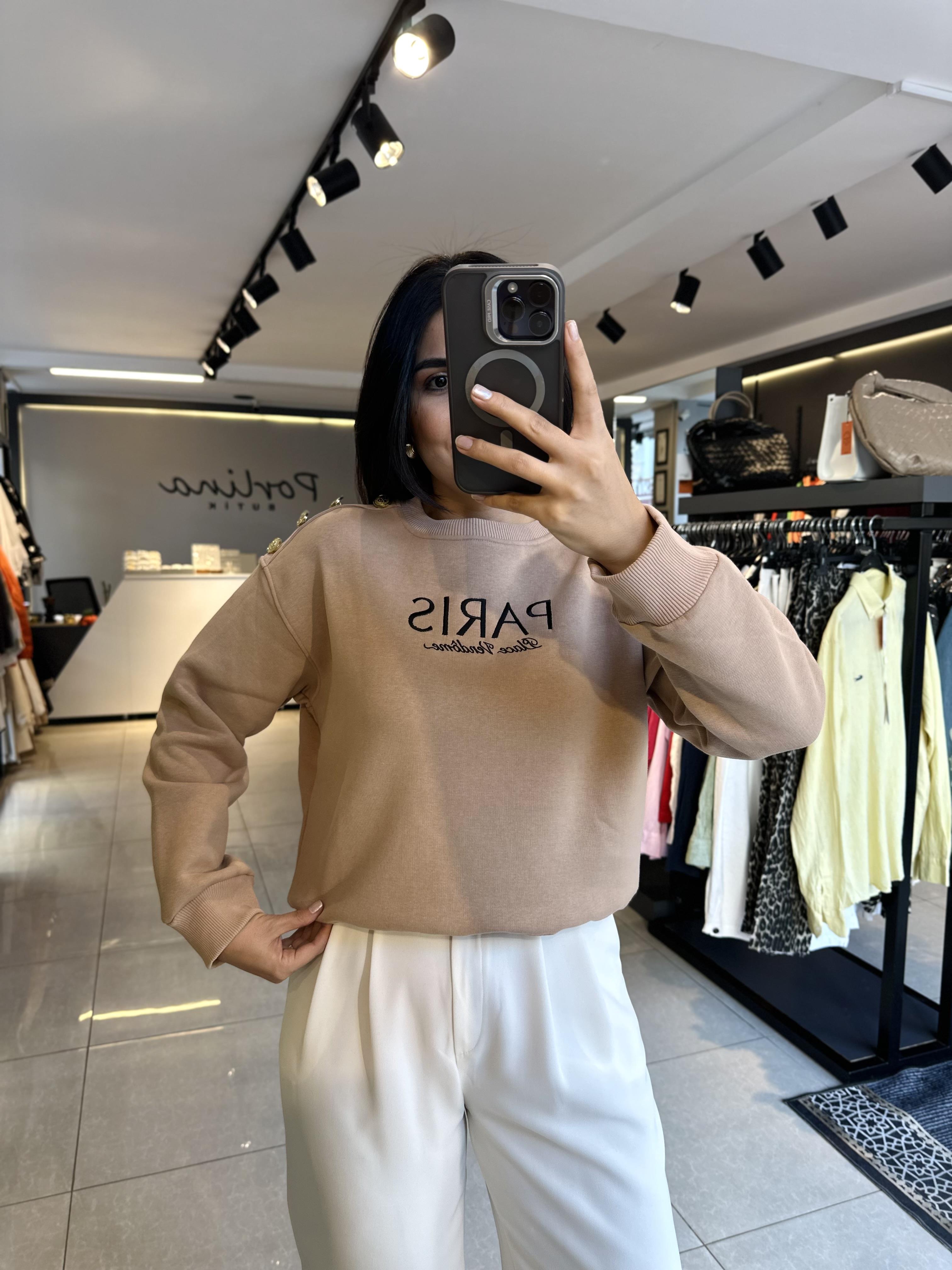 Vizon Renk Orjinal Marka Sweat