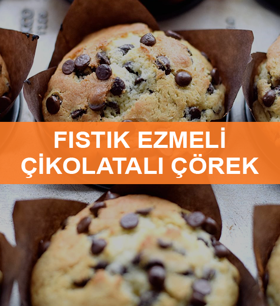 FISTIK EZMELİ ve ÇİKOLATALI MUFFİN