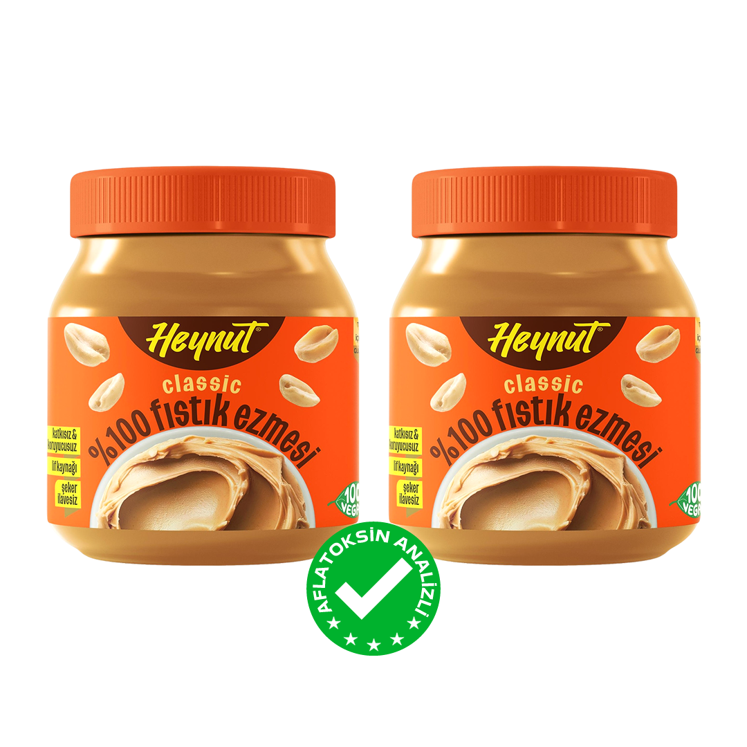 %100 Doğal Fıstık Ezmesi Classic 330g X 2 Adet