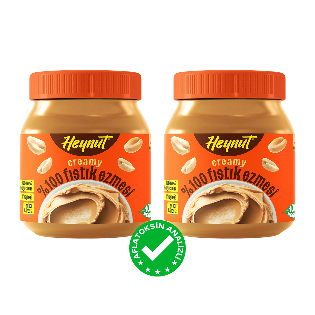 %100 Doğal Fıstık Ezmesi Creamy 350g X 2 Adet