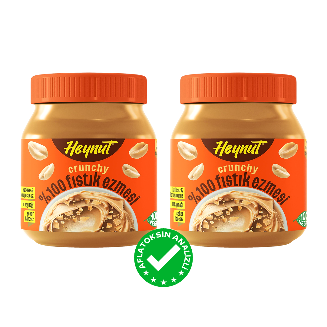 %100 Doğal Fıstık Ezmesi Crunchy 350g X 2 Adet