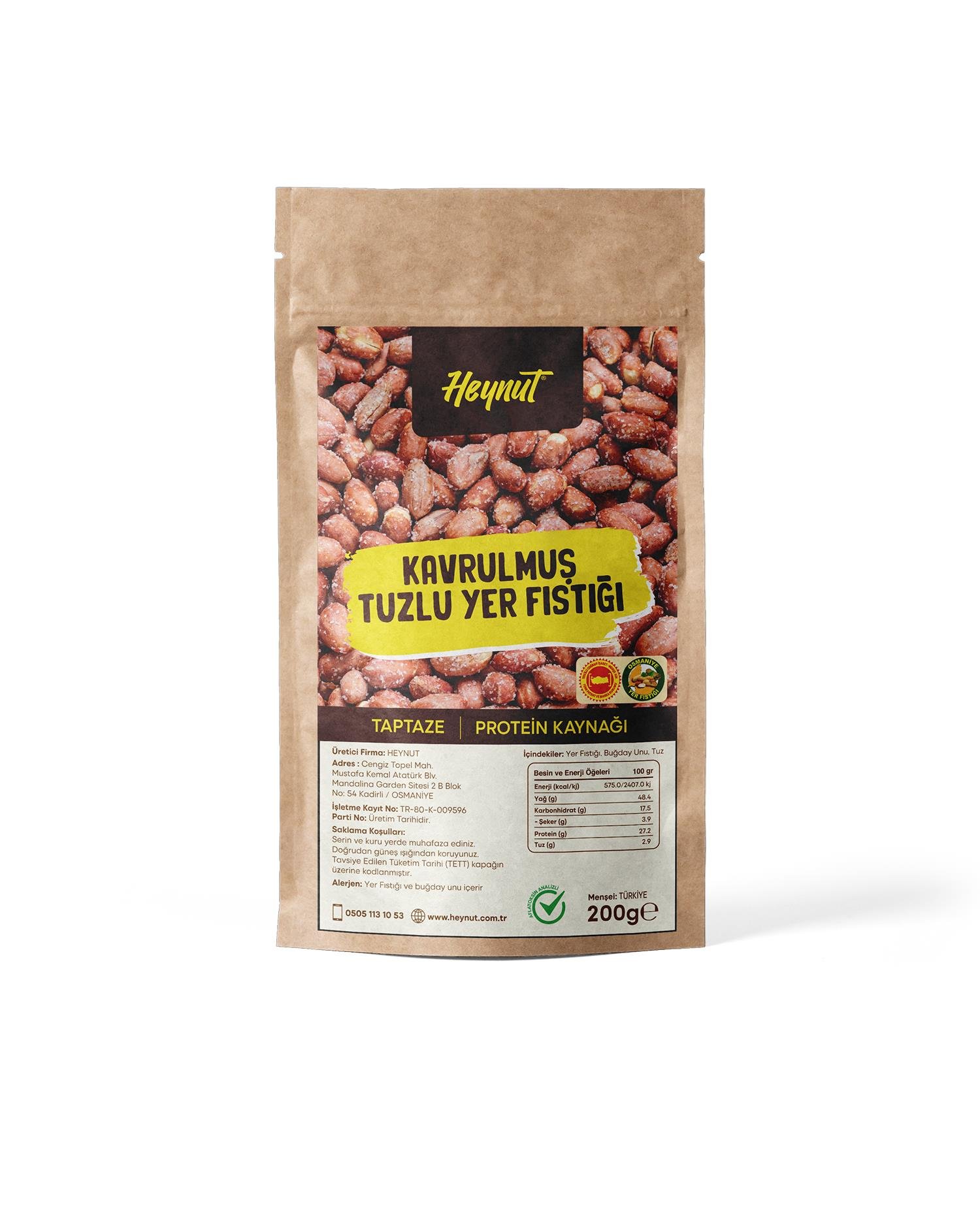 Taze Kavrulmuş Tuzlu Fıstık 200g
