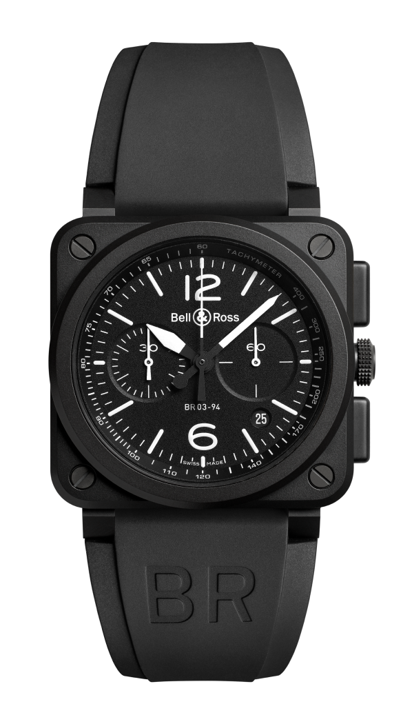 Bell & Ross BR 03 Chrono Black Matt BR0394.BL.CE Erkek Kol Saati