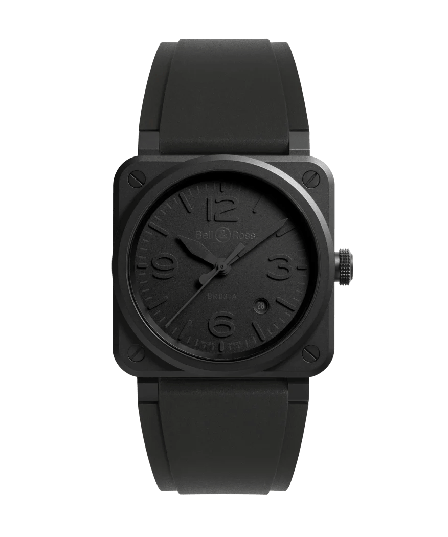 Bell & Ross BR 03 Black Matt BR03A.PH.CE.SRB Erkek Kol Saati