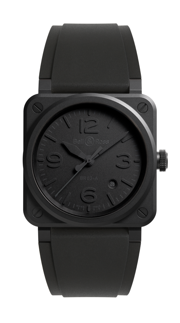 Bell & Ross BR 03 Black Matt BR03A.PH.CE.SRB Erkek Kol Saati