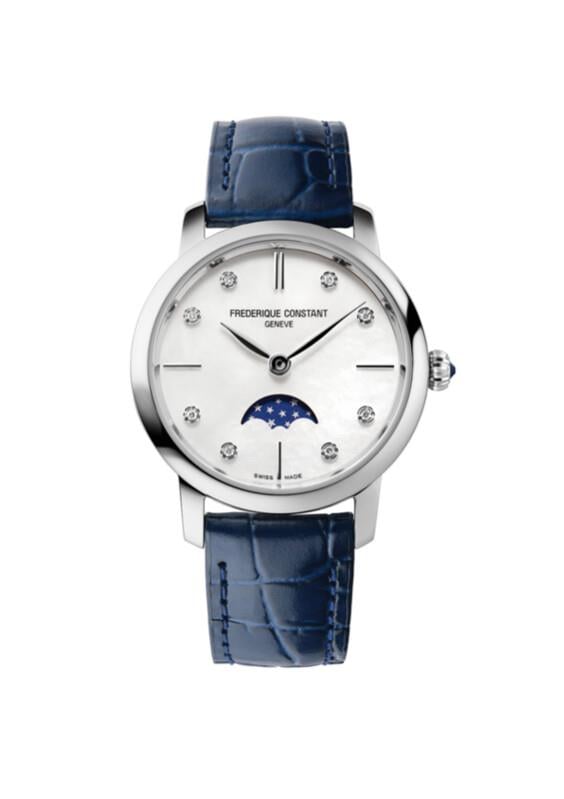 Frederique Constant Slimline Moonphase FC-206MPWD1S6 Kadın Kol Saati