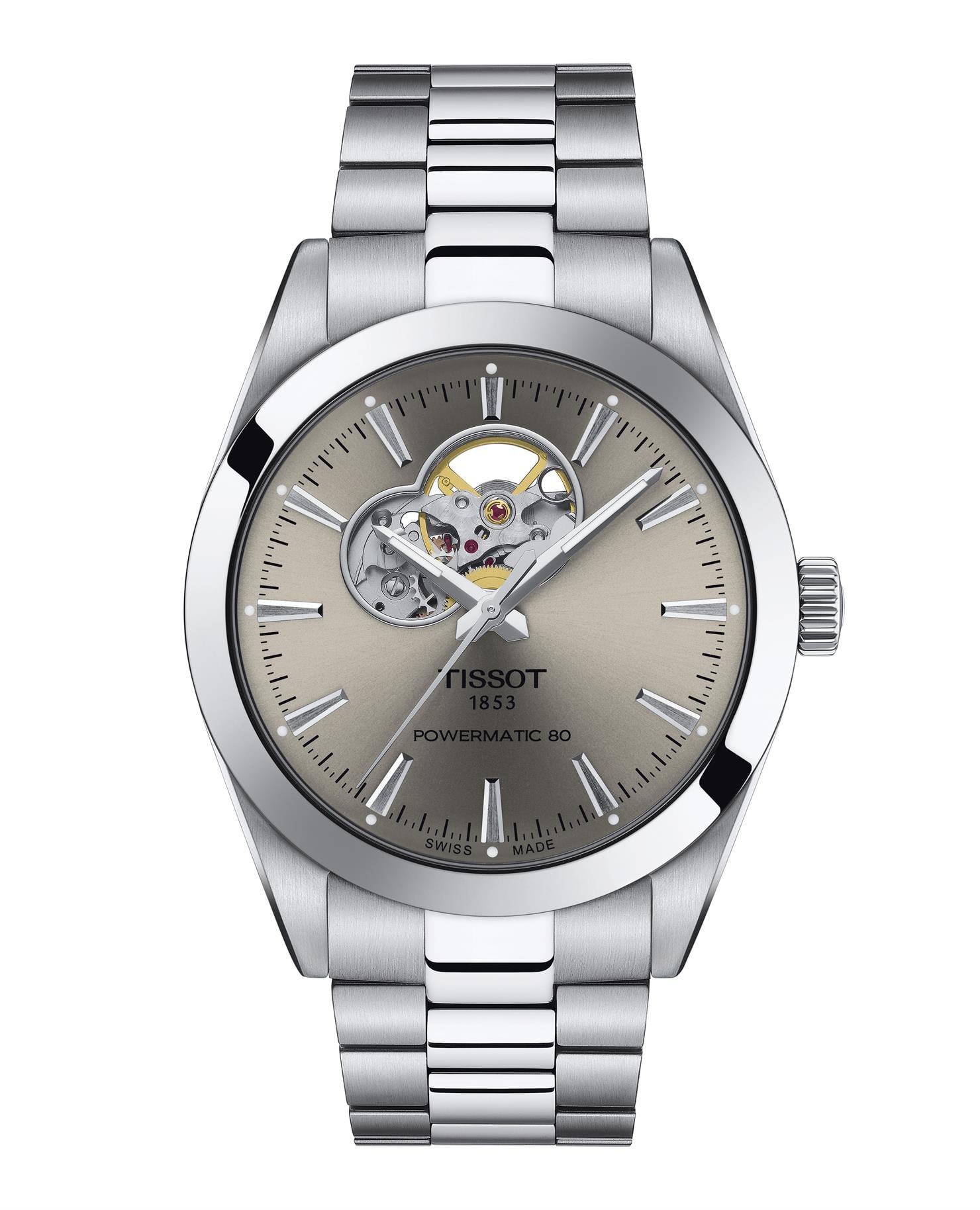 Tissot Gentleman Powermatic 80 Open Heart T1274071108100 Erkek Kol Saati
