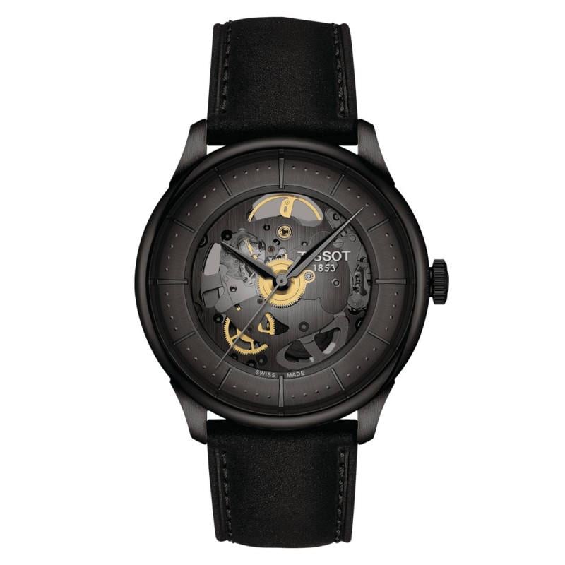 Tissot Chemin Des Tourelles Squelette T1398363644100 Erkek Kol Saati T139.836.36.441.00