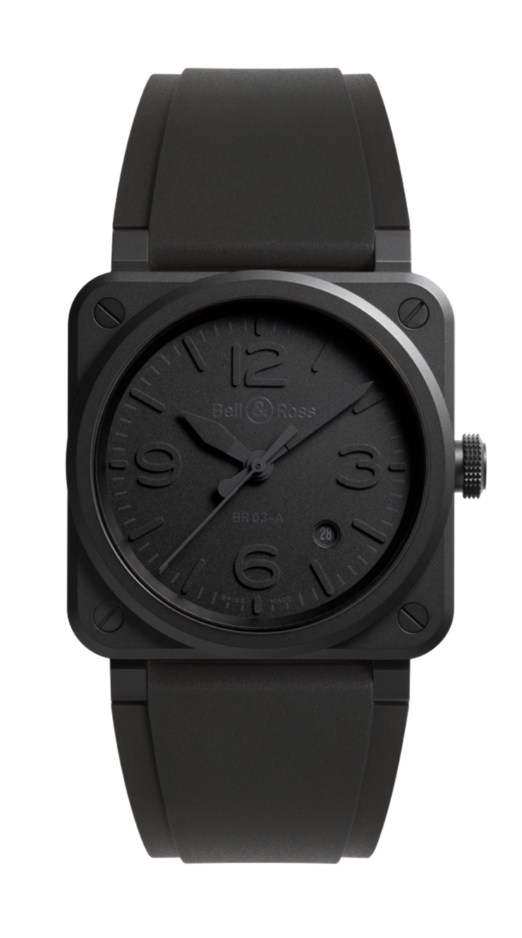 Bell&Ross BR 03 Black Matt BR03A.PH.CE.SRB Erkek Kol Saati