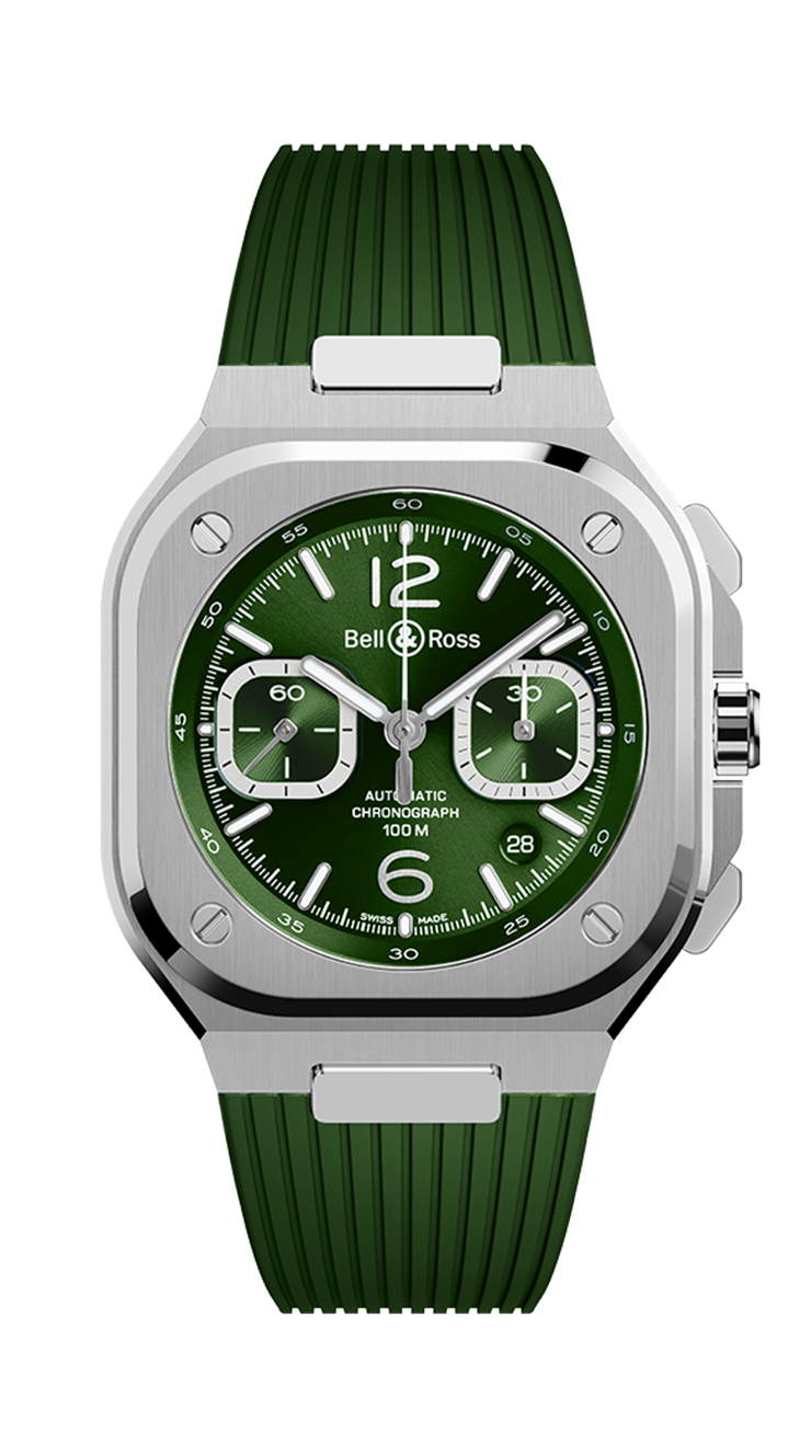 brother ロサンゼルスオリンピック Bell&Ross BR 05 Urban Crono Green Steel BR05C.GN.ST.SRB Erkek Kol