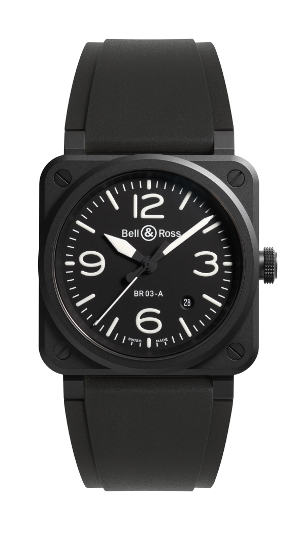 Bell & Ross BR 03 Black Matt BR03A.BL.CE.SRB Erkek Kol Saati