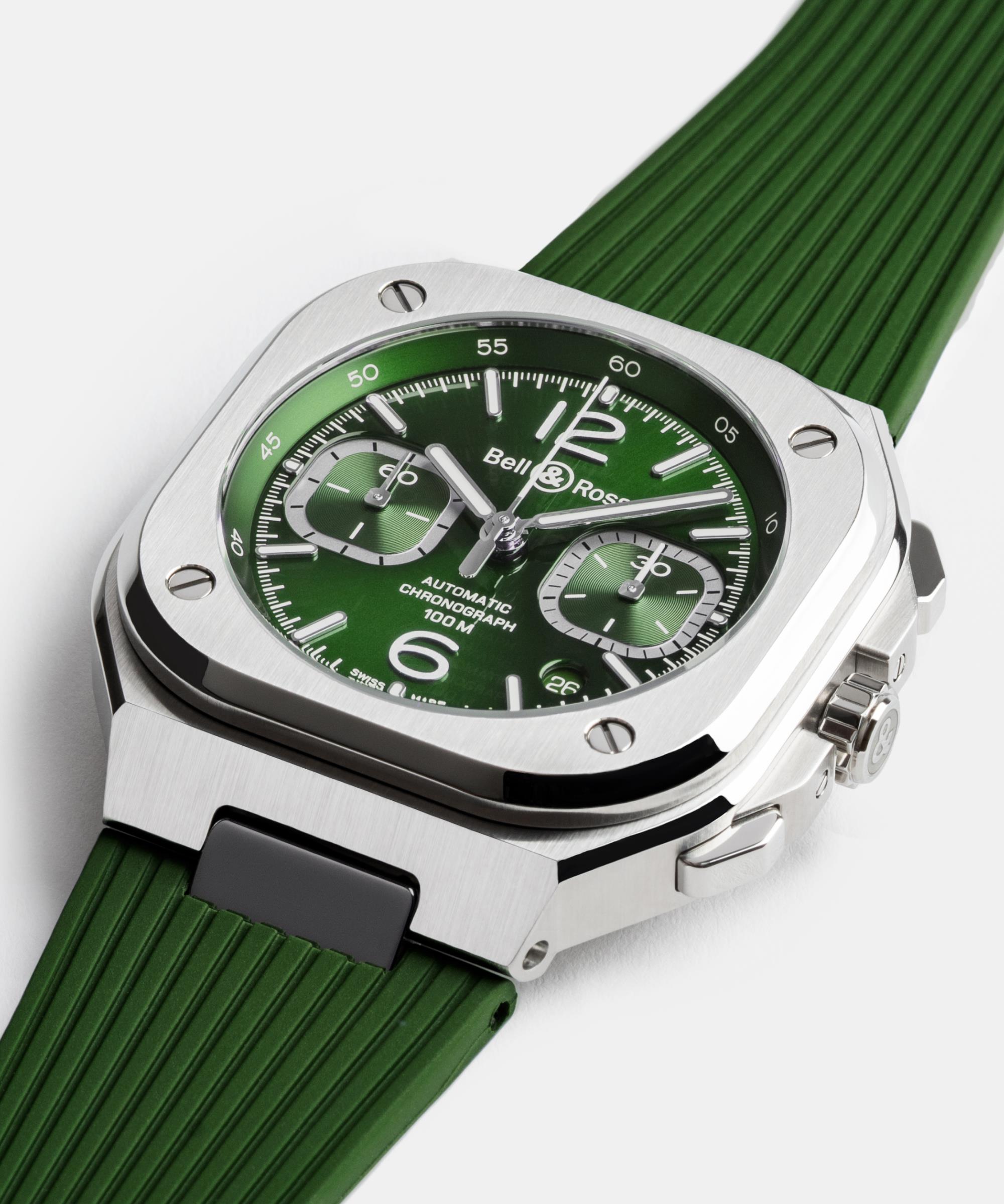 Bell&Ross BR 05 Urban Crono Green Steel BR05C.GN.ST.SRB Erkek Kol