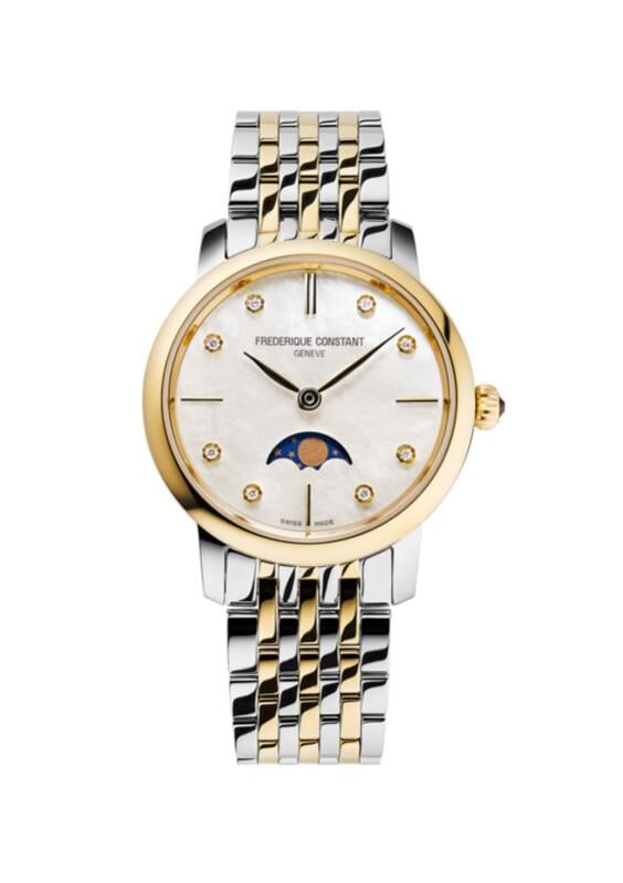 Frederique Constant Slimline Moonphase FC-206MPWD1S3B Kadın Kol Saati