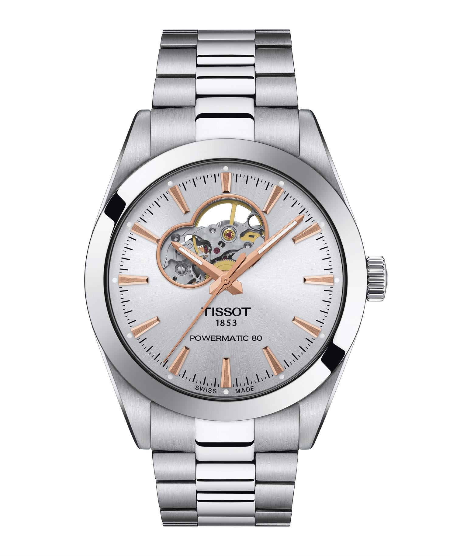 Tissot Gentleman Powermatic 80 Open Heart T1274071103101 Erkek Kol Saati