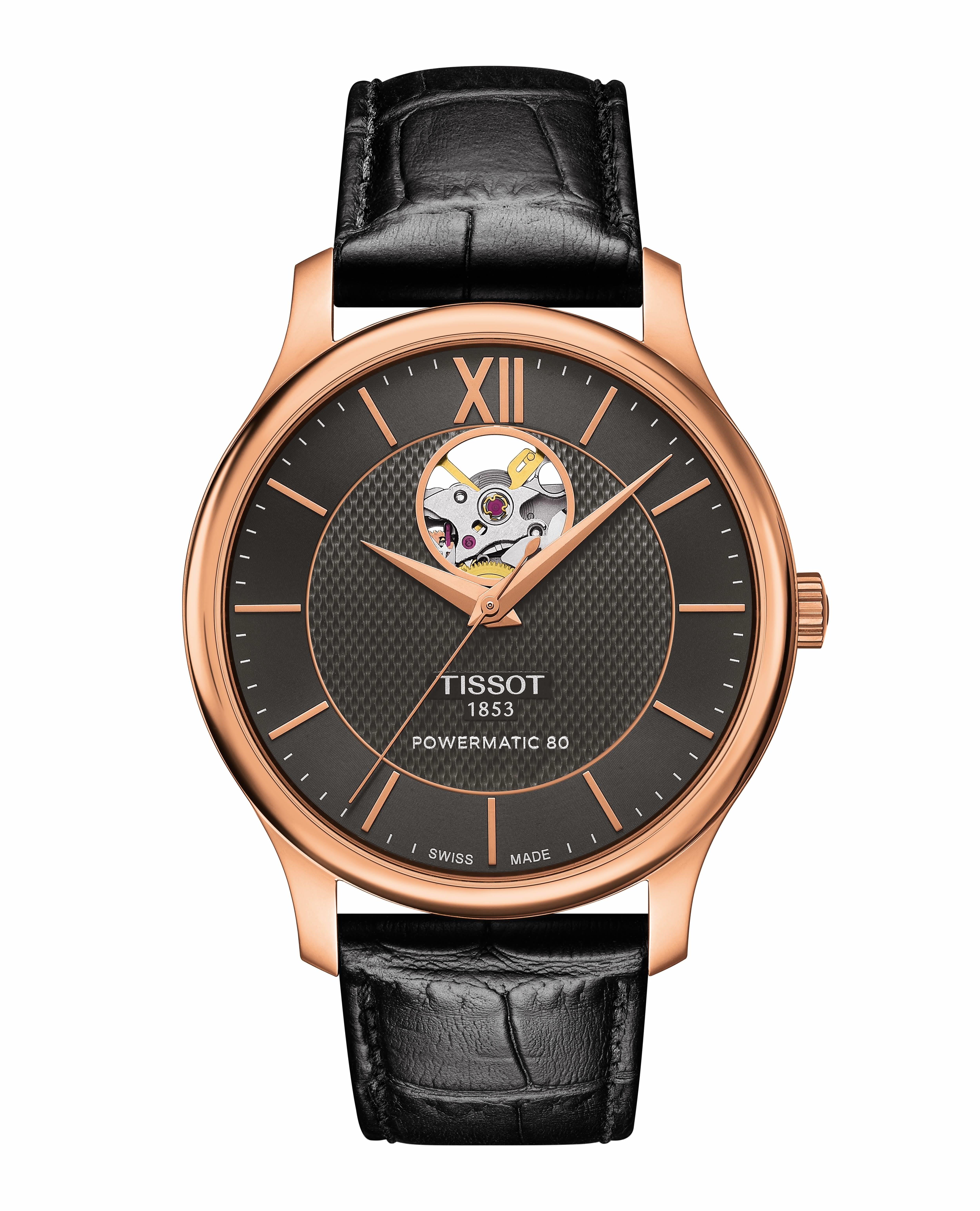 Tissot Tradition Open Heart T0639073606800 Erkek Kol Saati
