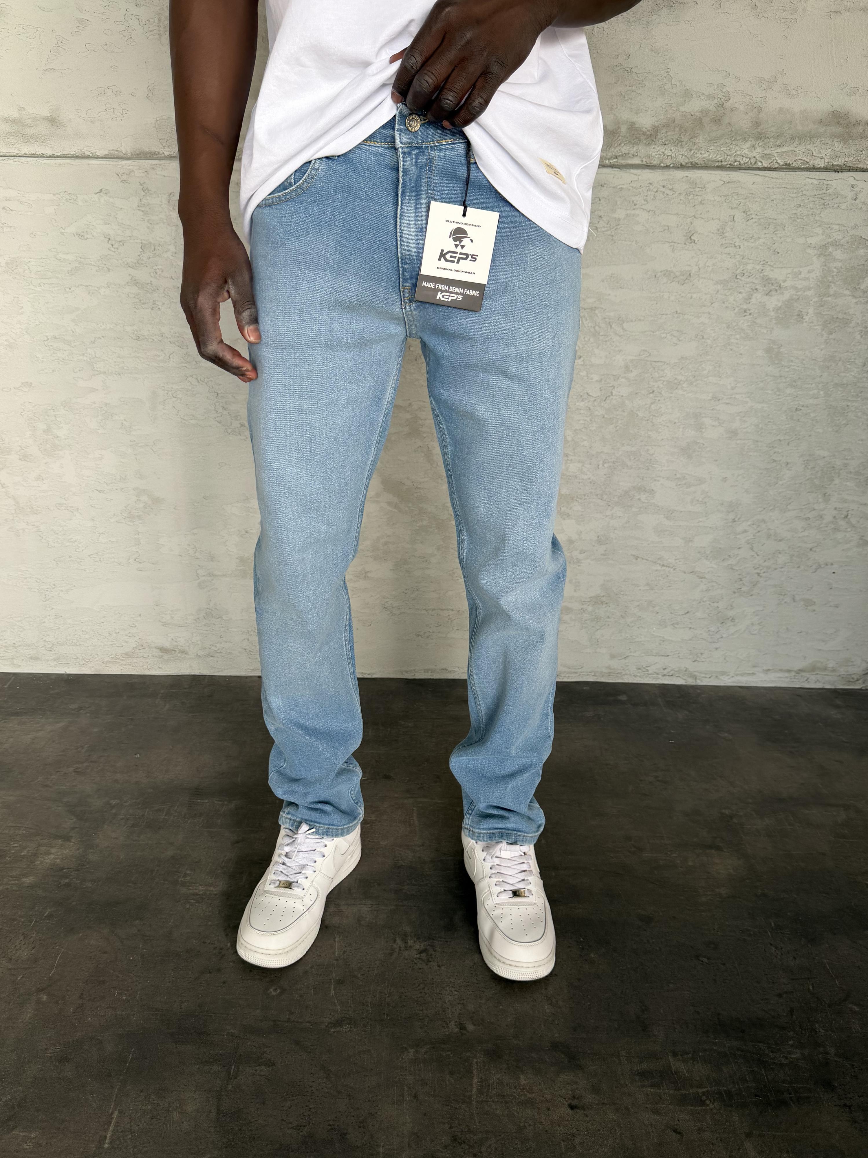 Açık Mavi Taşlamalı Likralı Regular Fit Jean