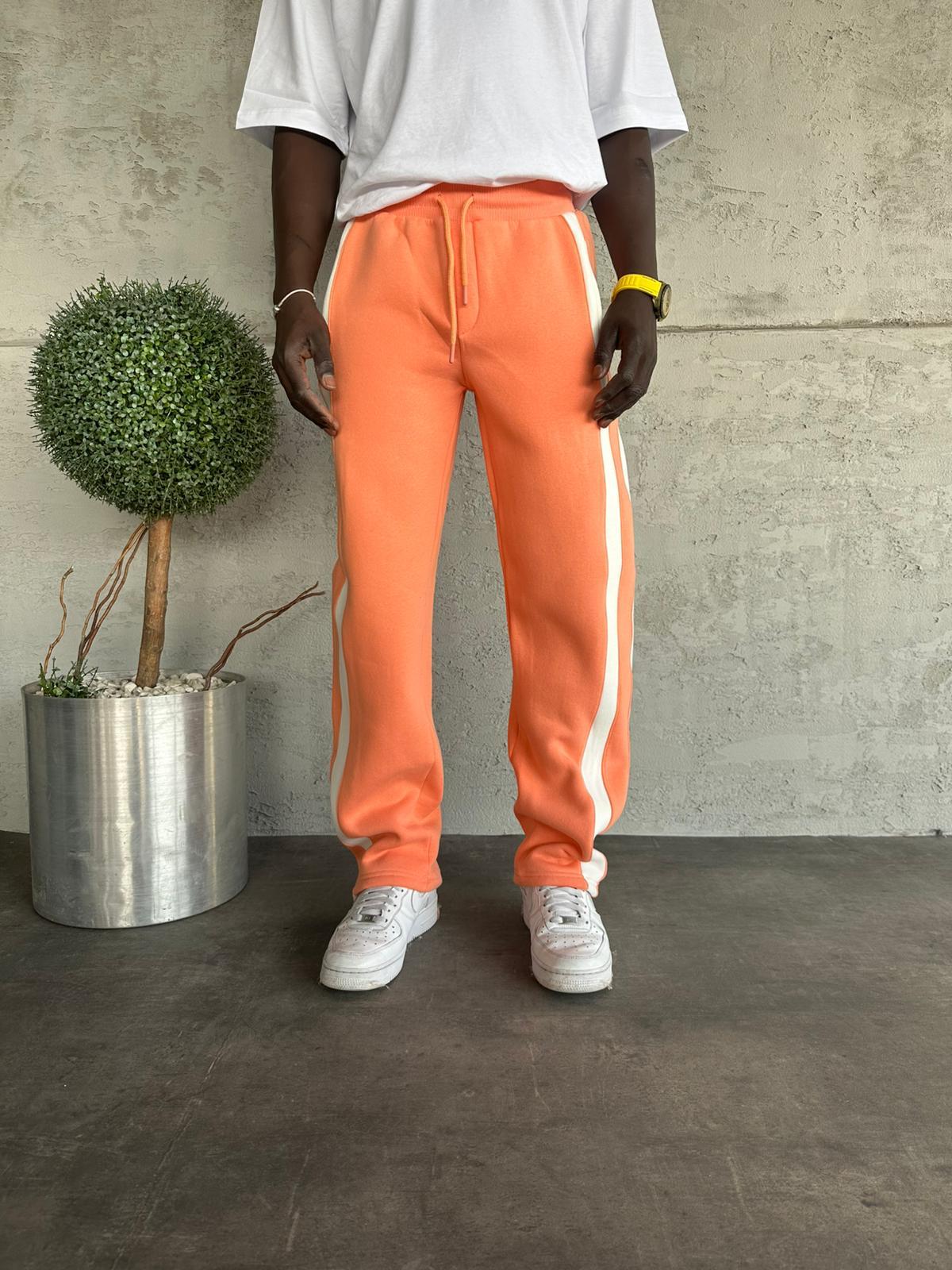 Beyaz Şeritli Turuncu Eşofman