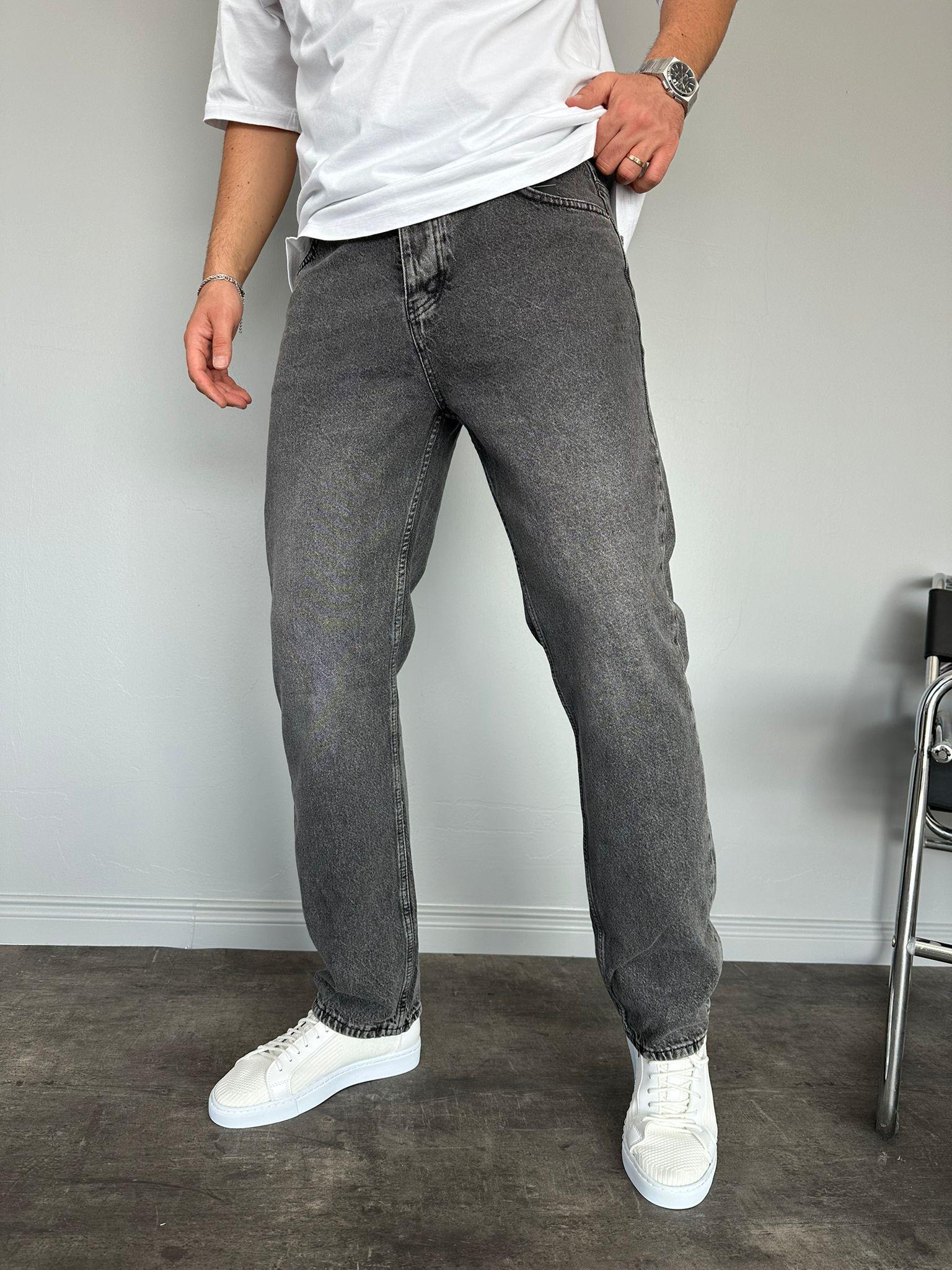 Füme Taşlamalı Baggy Jean