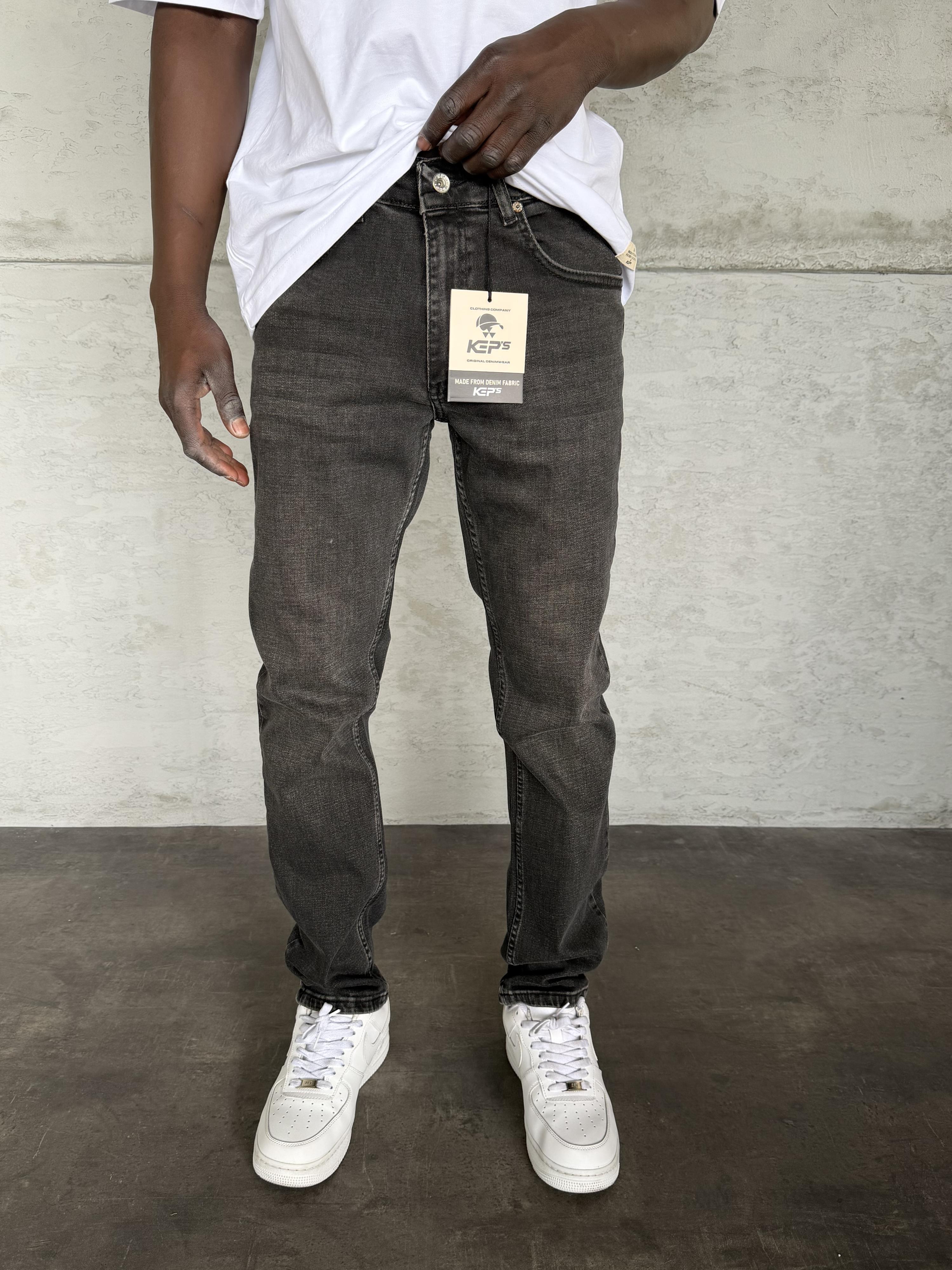 Füme Taşlamalı Likralı Regular Fit Jean