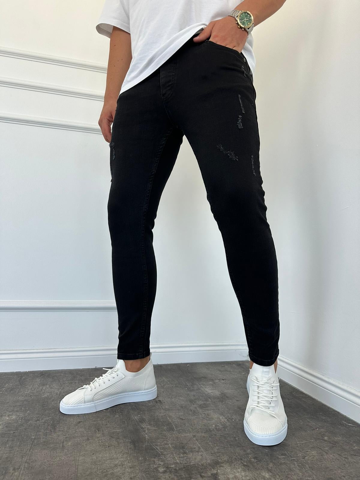 Füme Taşlamalı Slimfit Jean