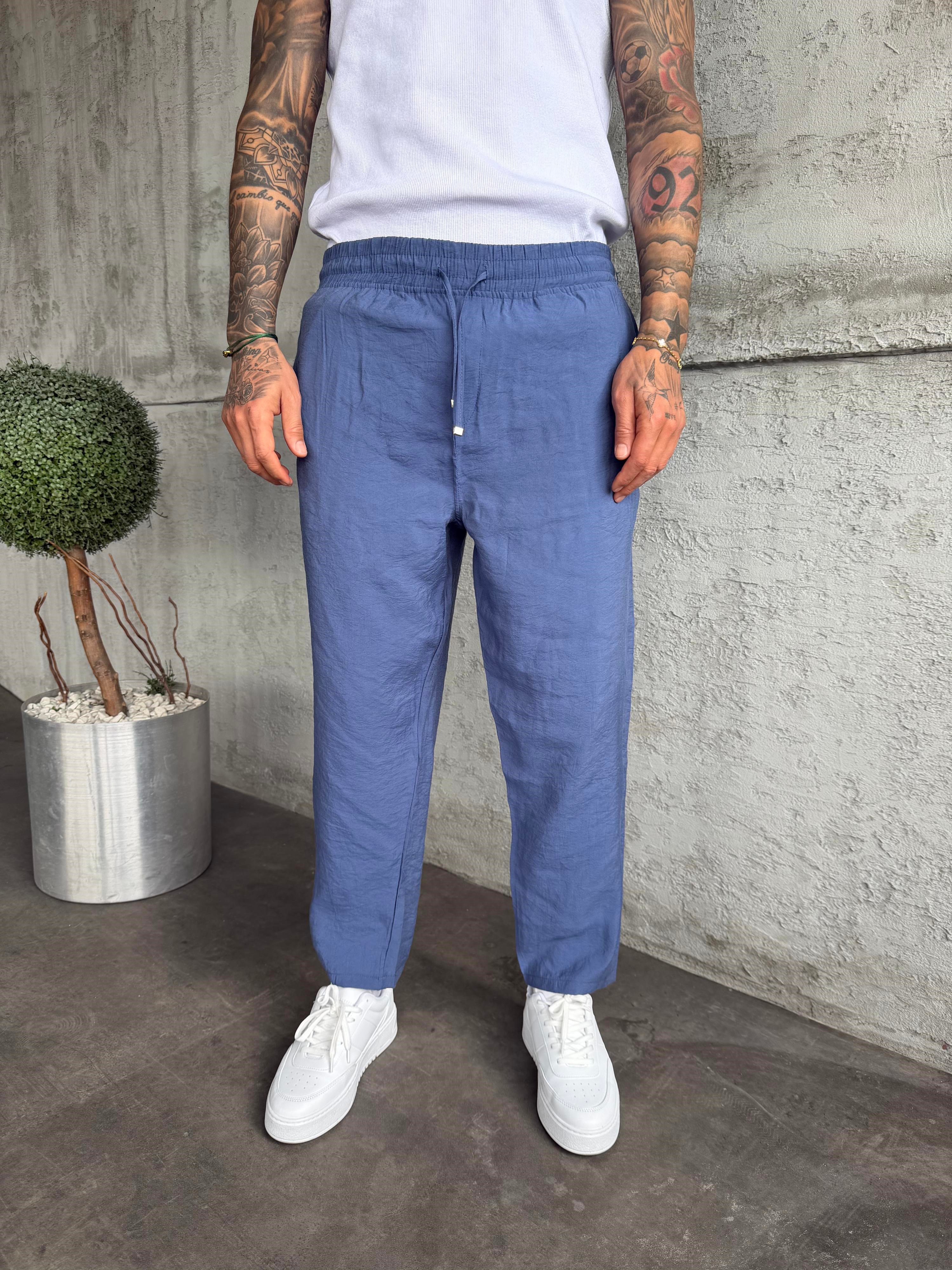 Mavi Tensel Kumaş Boyfriend Pantolon